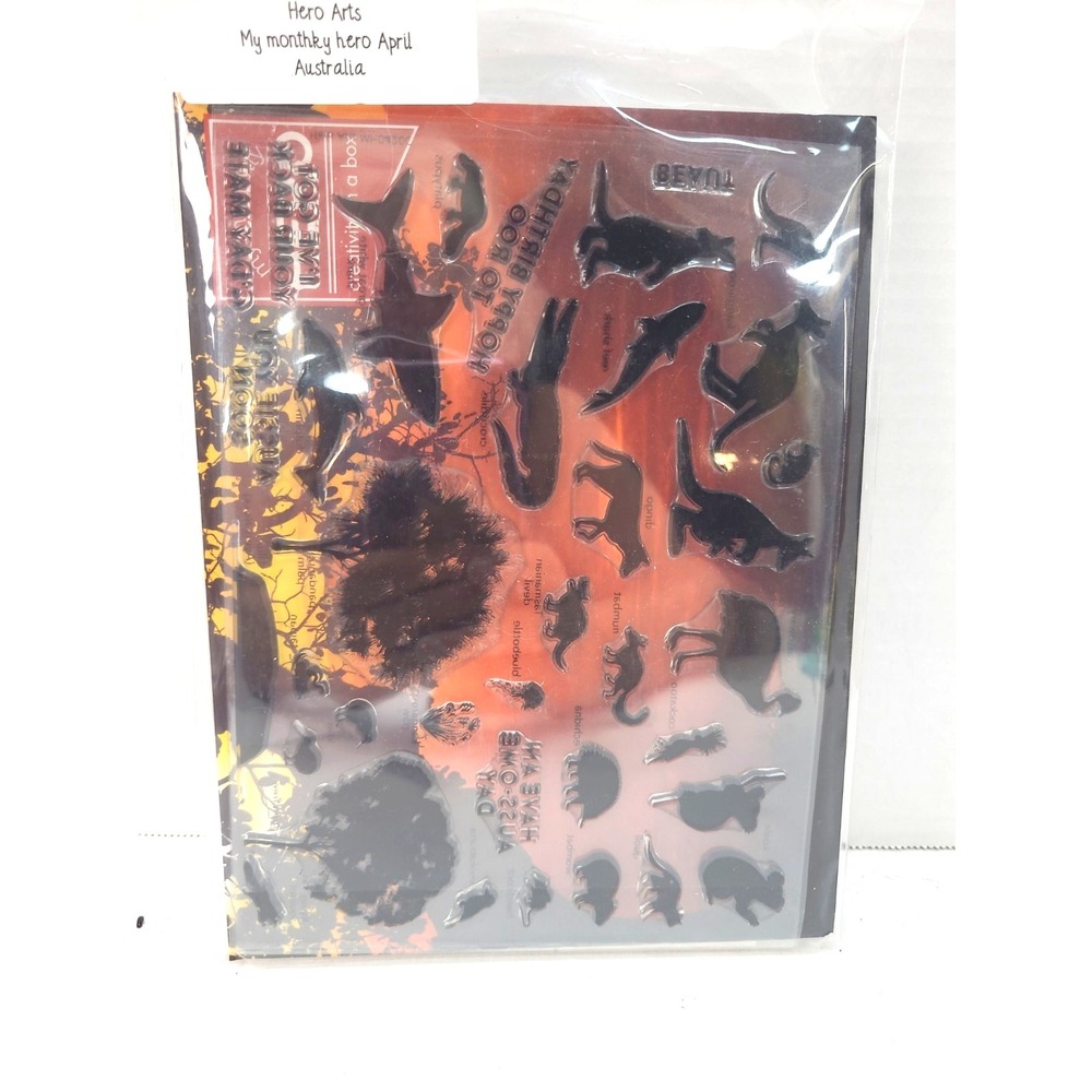 Hero Arts MY MONTHLY HERO KIT APRIL 2020 NEW Stamps Die Australian Outback